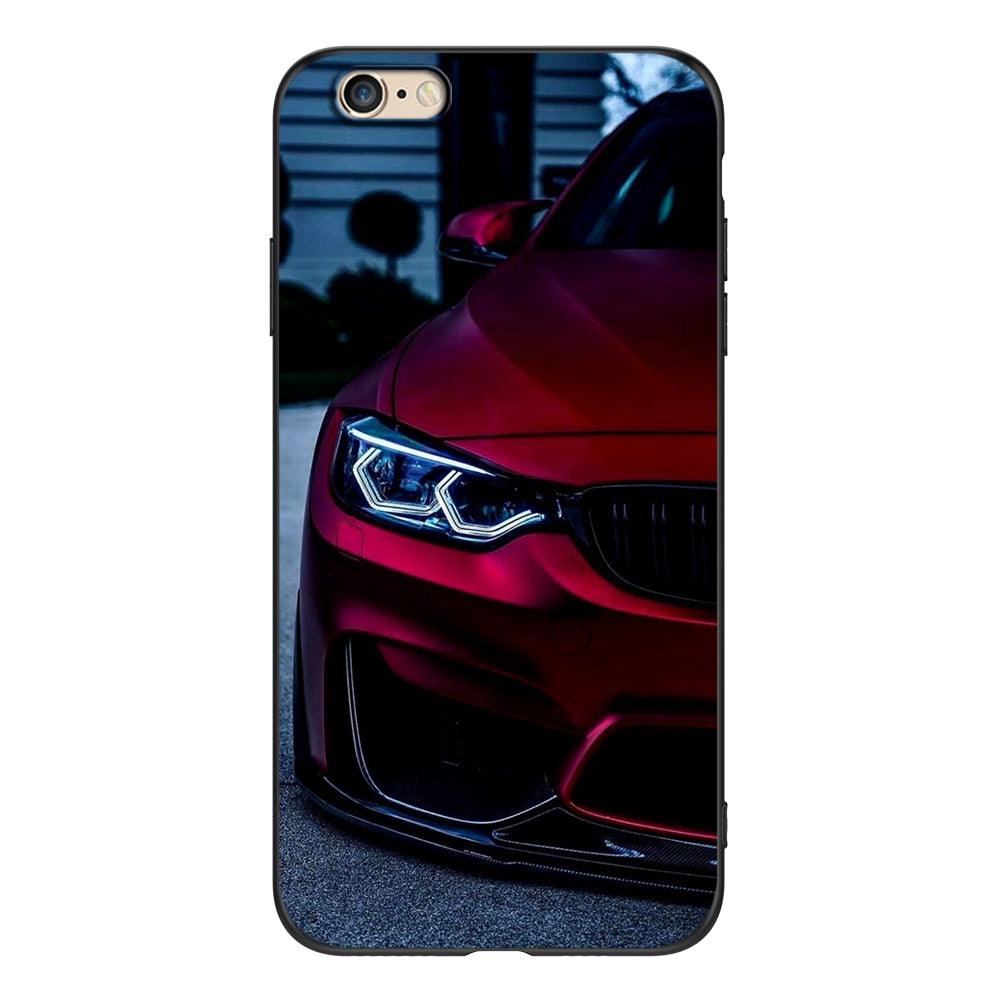 Cute Cover Soft Silicone Print Cars Print Phone Case For Iphone 5s 5 S Se 2016 4.0" Case Phone Cover On Iphone 6s 6 S Plus Funda Bumper Black Case Sport Race Car by Stevvex