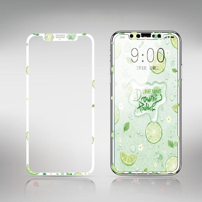 Flowers Screen Protector For iPhone 11 12 13 Pro Max Soft Edge Tempered Glass For iPhone XS MAX XR 13mini Lovely Protect Film Floral Design Tempered Glass Screen Protector For iPhone by Stevvex