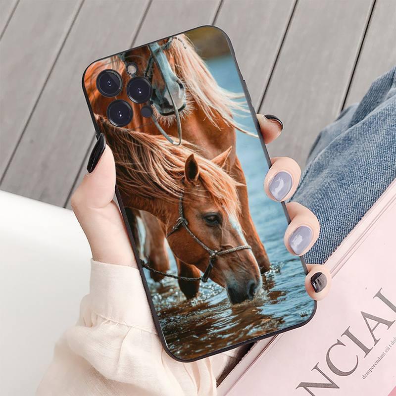 Animal Steed Horse Phone Case For Iphone 14 11 12 13 Mini Pro Xs Max Cover 6 7 8 Plus X Xr Se 2020 Cool Animal Horse Case For Iphone by Stevvex