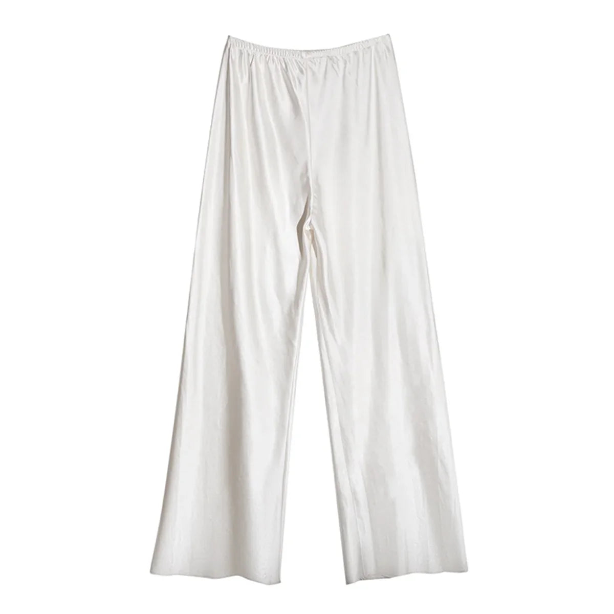 Satin Wide Leg Pants Long Floor Casual Pants Women's Summer