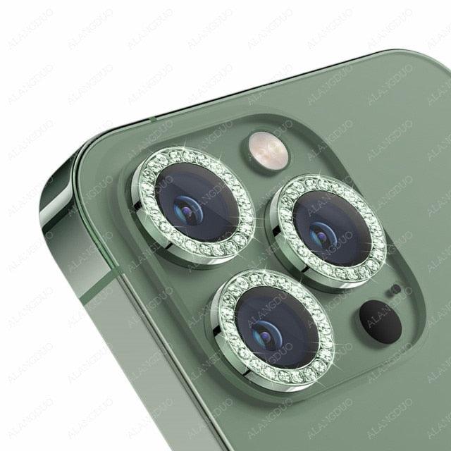 Bling Glitter 9h Hardness Drop-proof Metal Individual Ring Protector For Iphone 14 Pro Max Diamond Metal Camera Protector On For Iphone 14 Plus 14pro Max 14 Pro Camera Protector 3pcs/set Lens Glass by Stevvex