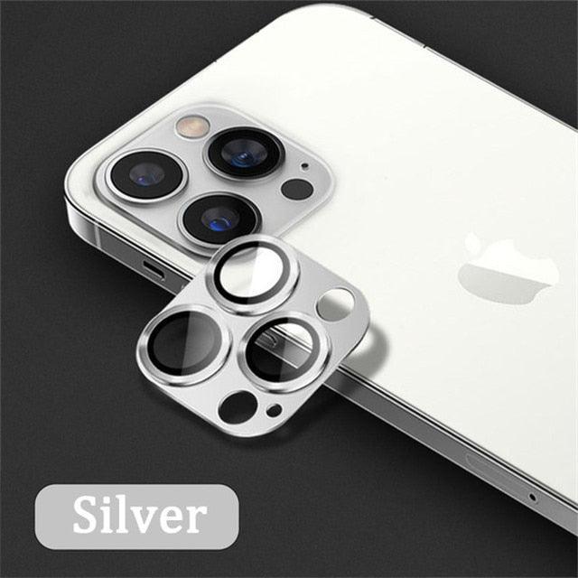 Camera Lens Metal Protector Glass For iPhone 14 Pro 13Pro 13 12 Pro Max Plus Full Cover Lens Protective Cap For iPhone 13 14Pro Tempered Glass Lens Film Metal Camera Screen Protection HD Clear Lens Protector by Stevvex