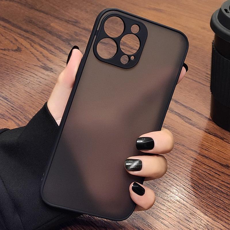 Luxury Shockproof Armor Phone Case For iPhone 11 12 13 14 Pro Max Silicone Clear Hard Cover Protective Hard Back Cover with Soft Edge Bumper Shockproof Anti-Drop Case For iPhone by Stevvex