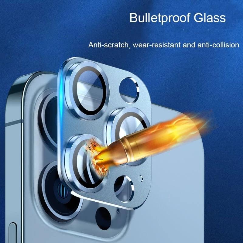 Camera Lens Protector on For iPhone 14 13 12 Pro Max 13Mini Tempered Glass For iPhone 11 13 14 Pro 14Plus Metal Camera Protector Camera Film Protective Lens Case by Stevvex