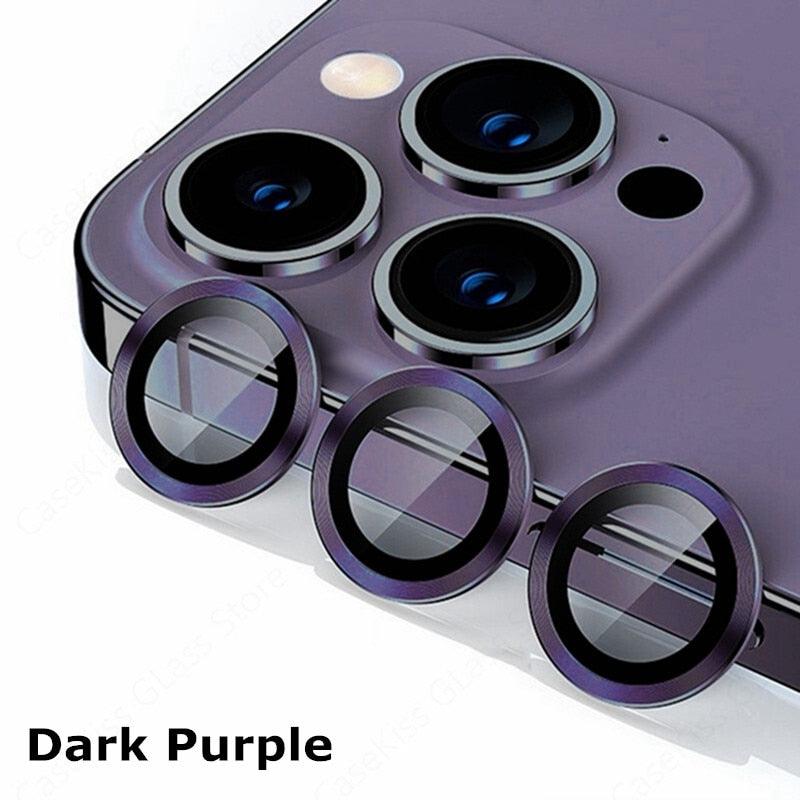 Camera Lens Protectors For iPhone 14 Pro Max Camera Metal Ring Protector Case Glass for iPhone 13mini 14plus 13 14pro Lens Film Camera Lens Protector Tempered Glass Camera Lens Protector by Stevvex