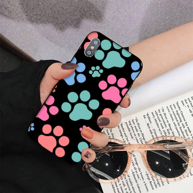 Dog Paw Phone Case For Iphone 11 12 13 Mini Pro Max 8 7 6 6s Plus X 5 S Se 2020 Xr Xs 10 Case Paw Print Heart Pet Lovers by Stevvex
