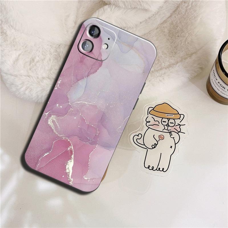Luxury Marble Texture Phone Case For iPhone X XR XS 7 8 6S 6 5 Plus Silicone Anti Fall Back Cover Ultra Thin Soft Silicone Protective Shockproof and Scratch Resistant with Cute Design Pattern Case by Stevvex