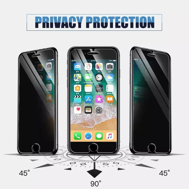 Anti-spy Protective Glass For Iphone 13 12 11 Pro Max 12mini Screen Protector For Iphone 6 14 7 8 Plus X Xr Xs Max Privacy Glass Matte Glass Black Privacy Screen Guard Screen Protector For Iphone by Stevvex
