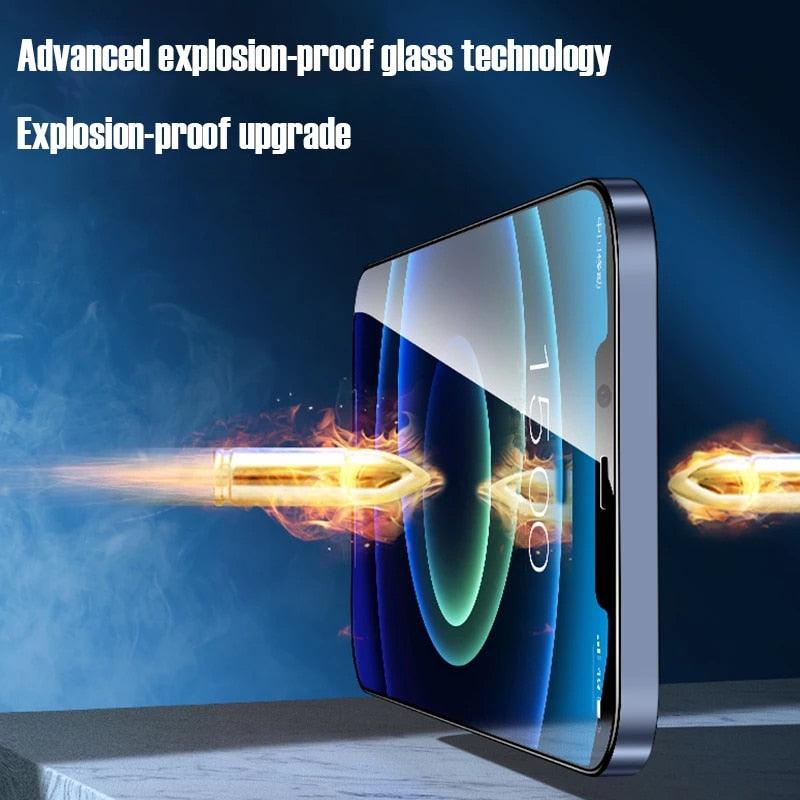 9999D Full Cover Tempered Glass For IPhone 11 12 13 Pro Max X XS Max XR Screen Protector On IPhone 12 Mini Protective Film Edge To Edge Full Coverage And 9H Hardness Anti-Scratch Shockproof Protection Screen Cover Shield by Stevvex