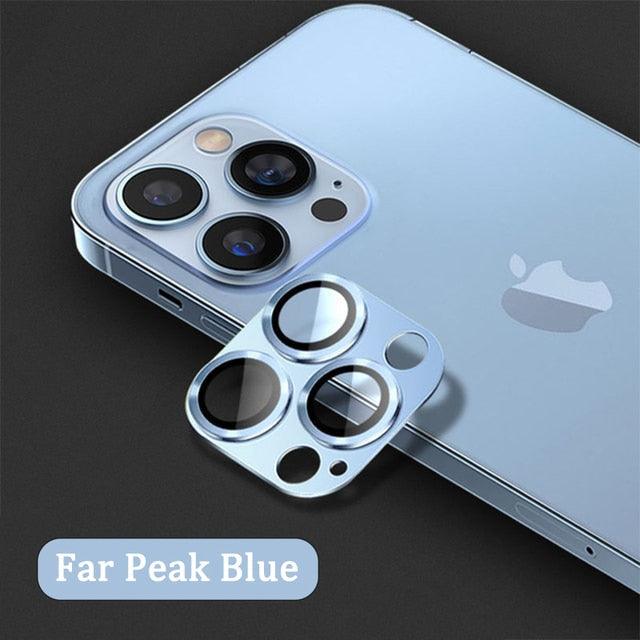 Camera Lens Protector on For iPhone 14 13 12 Pro Max 13Mini Tempered Glass For iPhone 11 13 14 Pro 14Plus Metal Camera Protector Camera Film Protective Lens Case by Stevvex