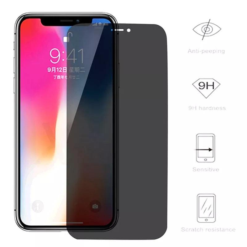 Anti-spy Protective Glass For Iphone 13 12 11 Pro Max 12mini Screen Protector For Iphone 6 14 7 8 Plus X Xr Xs Max Privacy Glass Matte Glass Black Privacy Screen Guard Screen Protector For Iphone by Stevvex