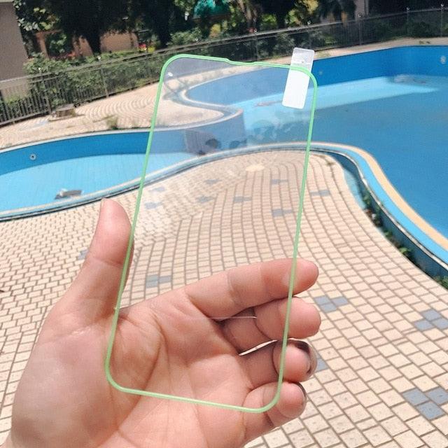 Full Cover Luminous Screen Protectors for IPhone 11 12 13 Pro Max Mini Glowing Tempered Glass for IPhone Xs MAX X XR SE Glass Luminous Screen Protectors Tempered-Glass Screen Protector Compatible with iPhone by Stevvex