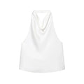 TFMLN 2025 Women Sexy Halter Top Spring Summer Sexy Backless High Street Waistcoat Female Fashion Solid Elegant Halter Neck Tops