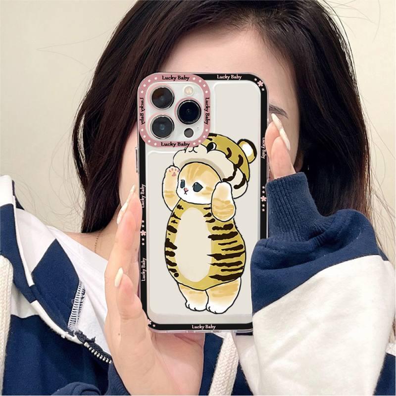 Cute Cat Phone Case For Iphone 11 12 13 Mini Pro Max 14 Pro Max Case Shell Cartoon Patterned Case Cover Soft Clear Cover Flexible Ultra Slim Anti-scratch Bumper Protective Cover For Iphone by Stevvex