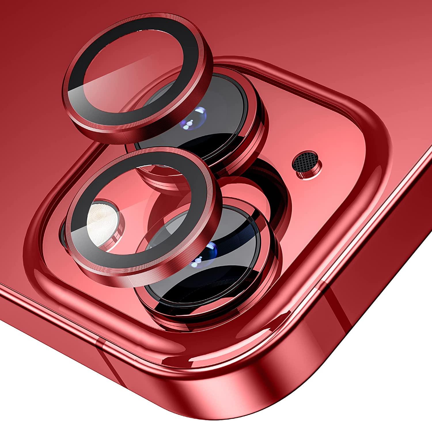 Camera Lens Protector for iPhone 14 Pro Max Plus 13 12 Mini 14Pro iPhone14 13Pro 14Plus 12Pro Glass Protection Protective Film Metallic Camera Ring Lens Protector with Glass Cover by Stevvex