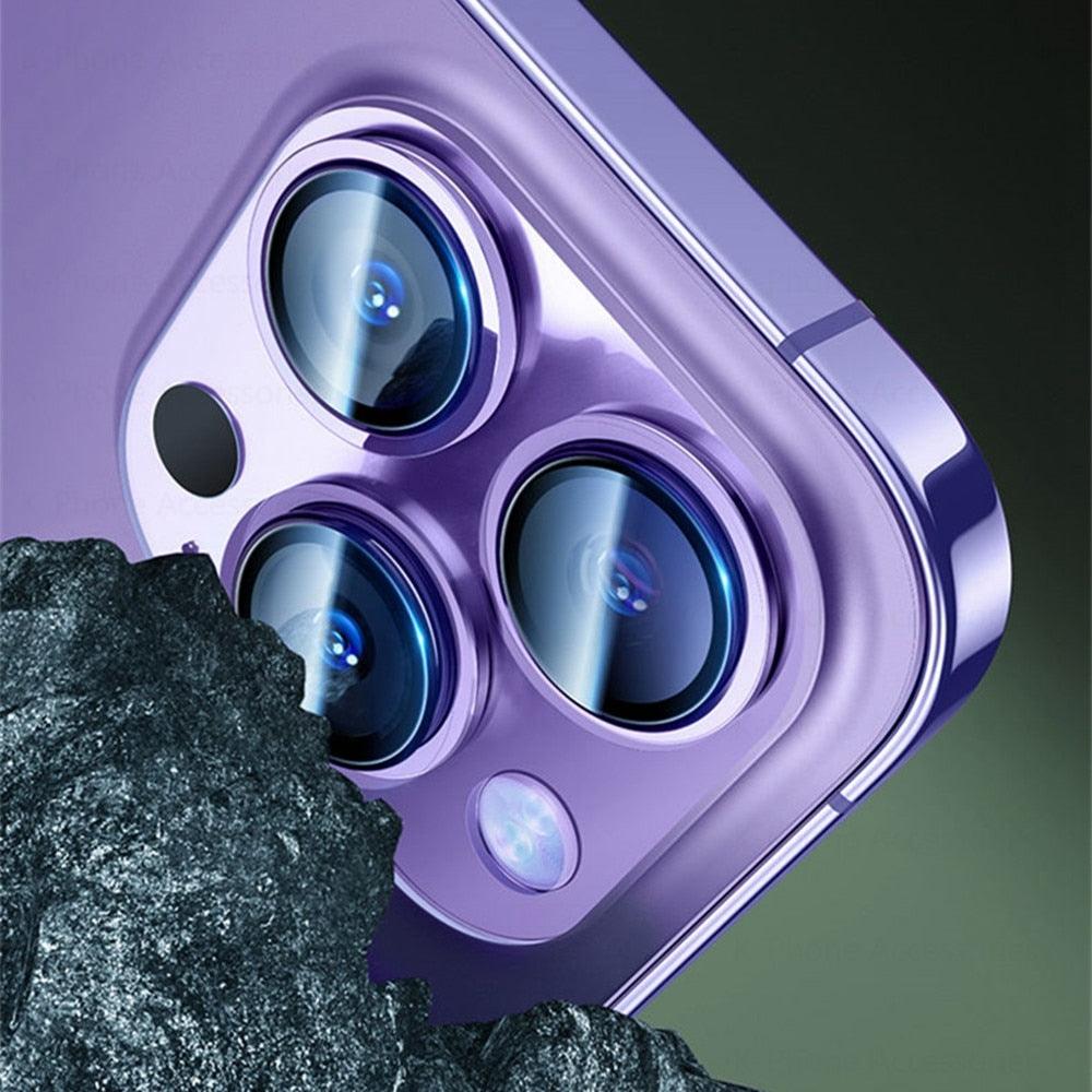 Camera Glass For Iphone 14 13 12 11 Pro Max Plus Mini Back Camera Protector Film For Iphone 12 13pro 14pro Max Lens Glass Keep Original Camera HD Glass Metal Camera Lens Cover Film For Iphone by Stevvex