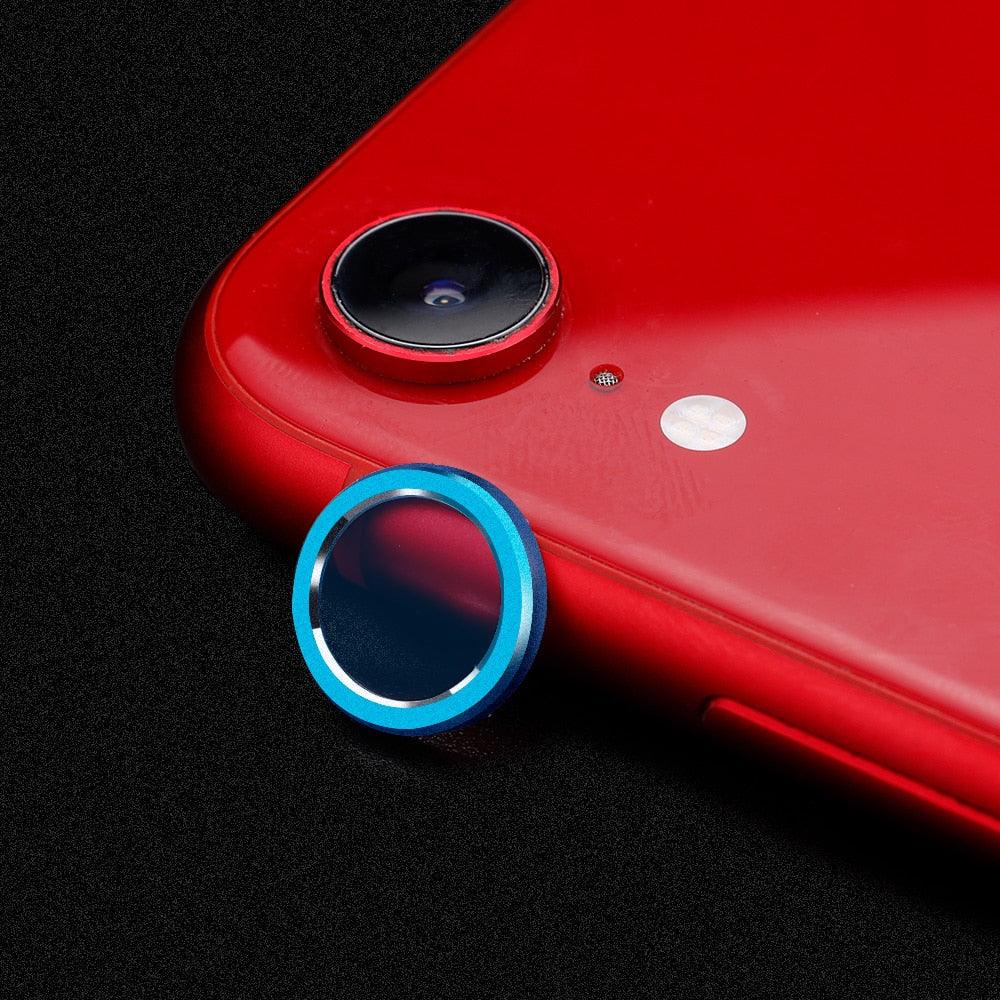 Camera Protection Ring with Metal Camera Protection Film For iPhone XR Metal Camera Protector Ring Circle Compatible with iPhone XR Aluminum Alloy Back Lens Protective Glass Cover by Stevvex