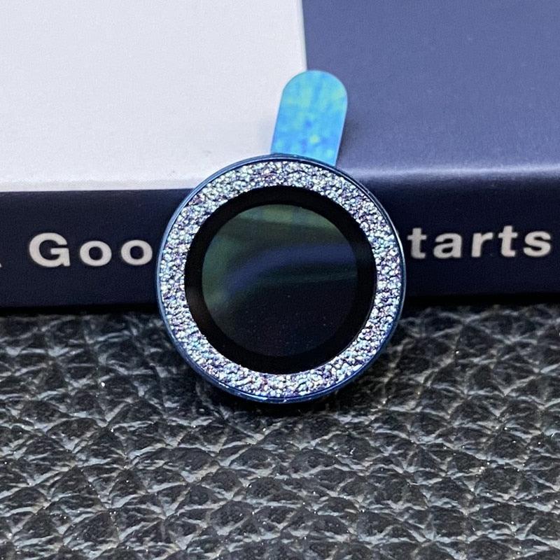 Bling Diamond Camera Lens Protector For iPhone 14 13 12 11 Pro Max Metal Ring Lens Glass Glitter Protective Cap iPhone 13 mini Camera Lens Protector Sparkle Diamond Ring Metal Alloy HD Glass for iPhone by Stevvex