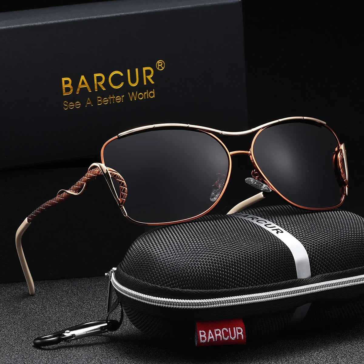 BARCUR Vintage Polarized Round Fashionable Women’s Sunglasses – Retro Fashion UV400 Stainless Steel Frame Stylish Party Apparel Accessories for Outdoor Travel & Oculos De Sol