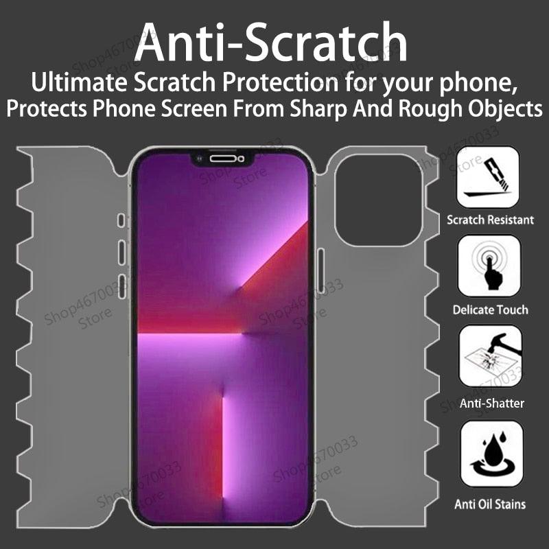 Full Cover Butterfly Film For iPhone 14 13 12 11 Pro Max 14 Plus 13 12 Mini Lens Cover For iPhone XR X XS Max Film Soft Screen Protector Full Coverage Clear HD Phone Protector by Stevvex