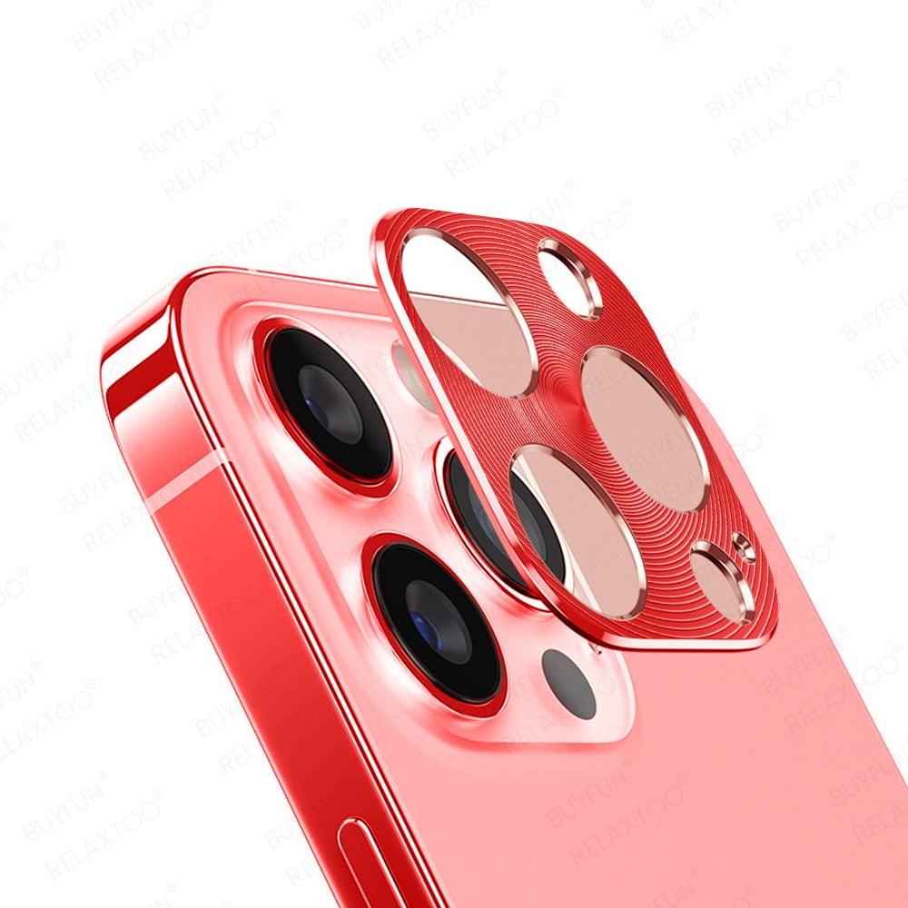 Alloy Camera Protector For Iphone 13 12 14 11 Pro Max Mini Plus Protective Full Cover Ring Textured Phone Lens Film Iphone14 Aluminum Alloy Camera Protector For Iphone by Stevvex
