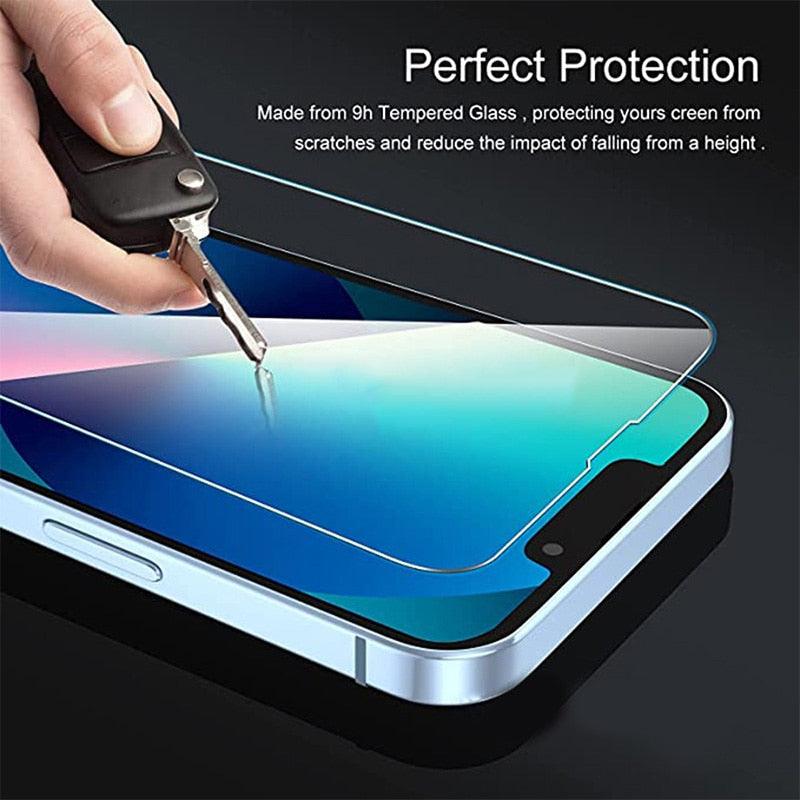 5PCS Screen Tempered Glass For iPhone 14 13 12 11 Pro Max 12 13 Mini Screen Protective For iPhone X XR XS Max 8 7 6 Plus SE 2020 Full Glue Screen Protector Tempered Glass Scratch Resistant iPhone Glass by Stevvex