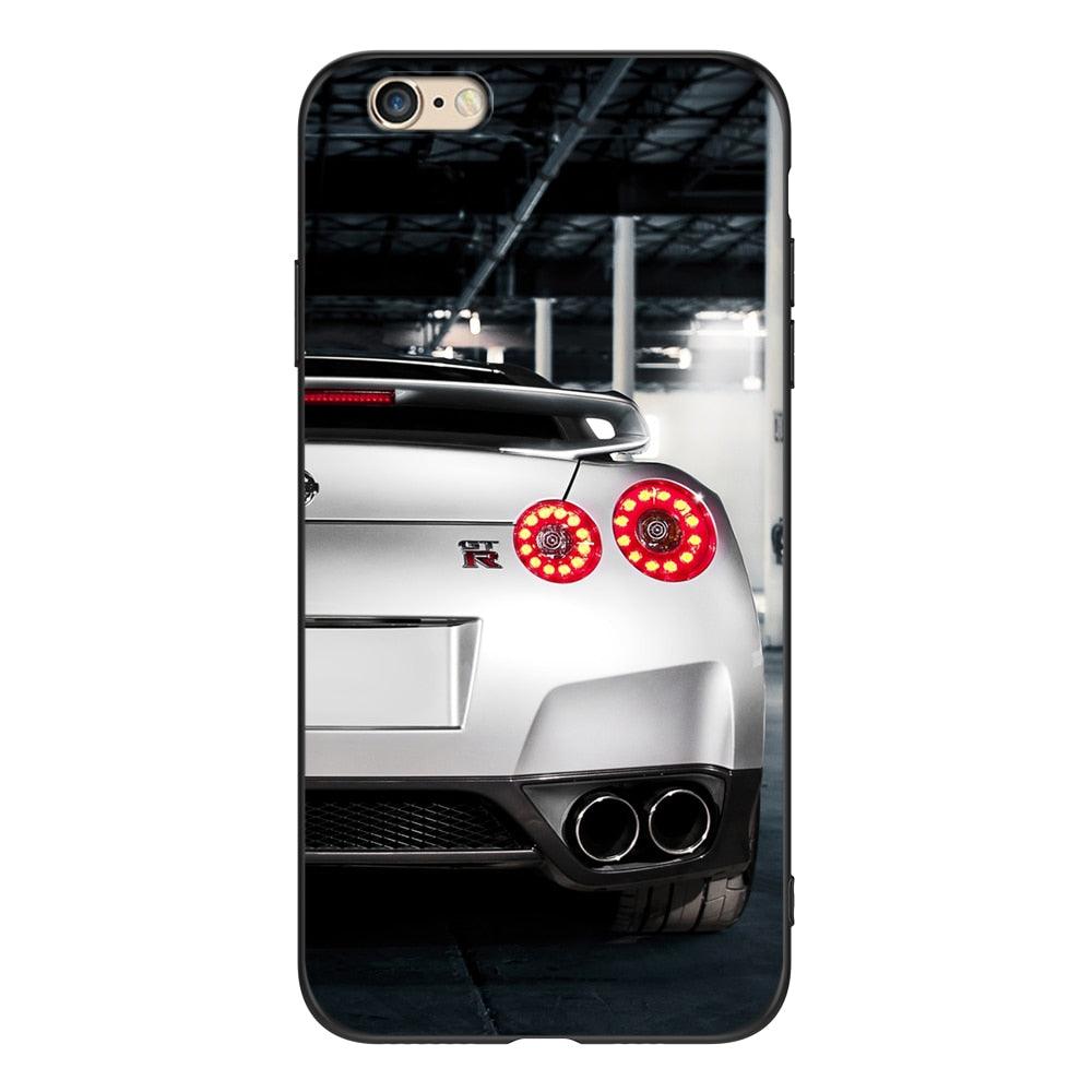 Cute Cover Soft Silicone Print Cars Print Phone Case For Iphone 5s 5 S Se 2016 4.0" Case Phone Cover On Iphone 6s 6 S Plus Funda Bumper Black Case Sport Race Car by Stevvex