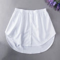 Women Girls Blouse Extender Adjustable Layering Faux Top Power Sweep Mini Skirt False Hemline Split Underskirt