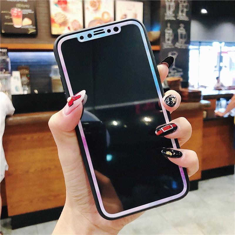 Flowers Screen Protector For iPhone 11 12 13 Pro Max Soft Edge Tempered Glass For iPhone XS MAX XR 13mini Lovely Protect Film Floral Design Tempered Glass Screen Protector For iPhone by Stevvex