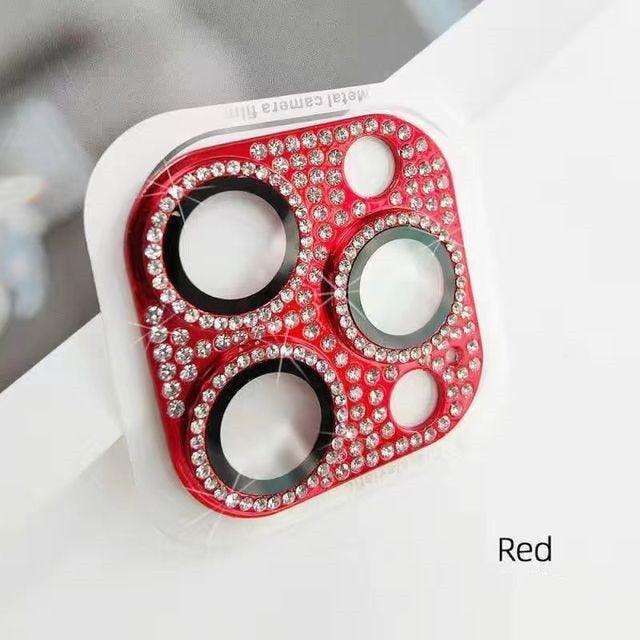 Camera Protector For iPhone 14Pro 14 13 12 Pro 11 Max Bling Glitter Diamond Metal Lens Glass Film 13Pro 14Plus 14 14ProMax Ring Shiny Diamond Metal Cover Glass Lens Protector Accessories by Stevvex