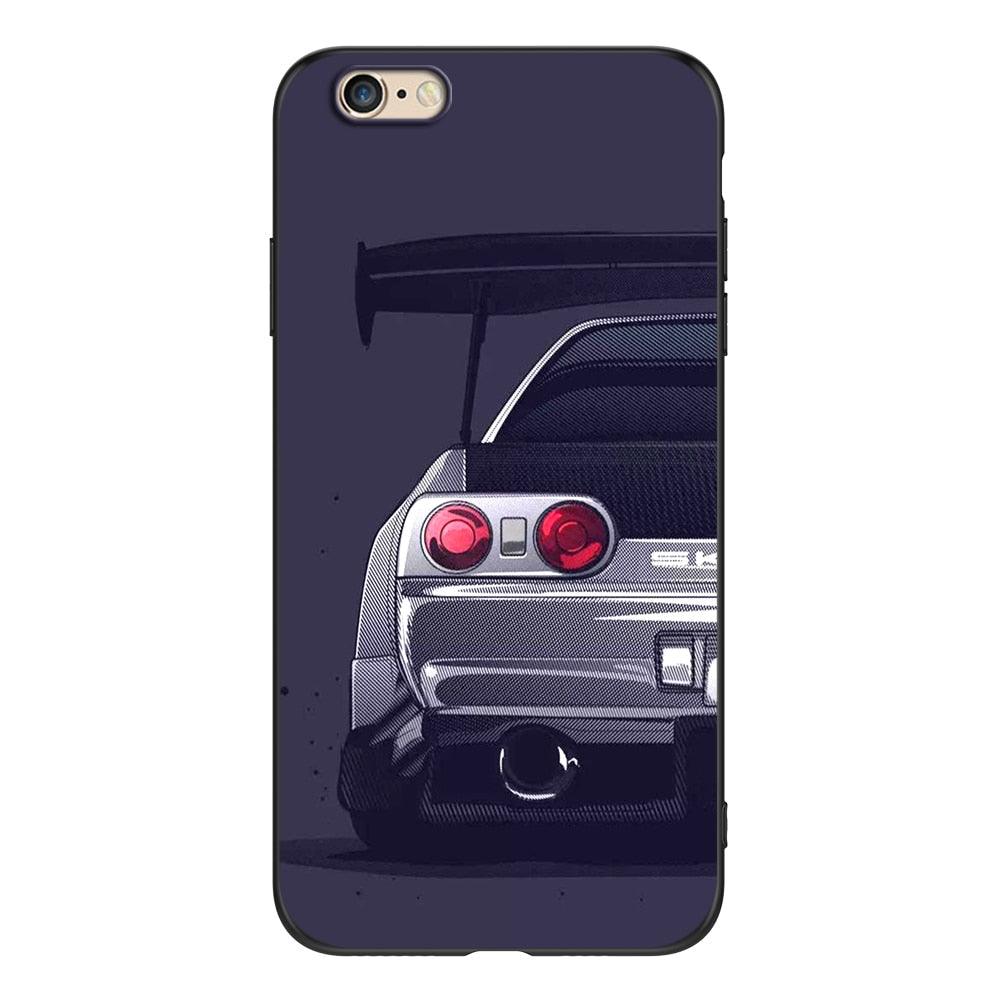 Cute Cover Soft Silicone Print Cars Print Phone Case For Iphone 5s 5 S Se 2016 4.0" Case Phone Cover On Iphone 6s 6 S Plus Funda Bumper Black Case Sport Race Car by Stevvex