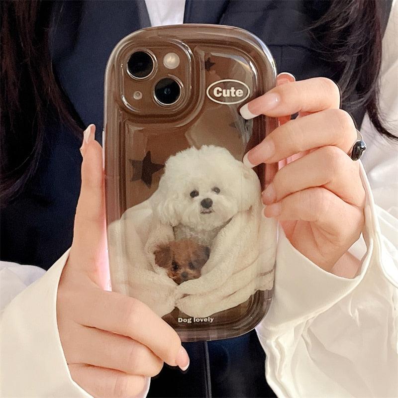 Cute Scottish Plaid Lattice Soft Case For Iphone 14 13 12 11 Pro Max X Xr Xs Max Lovely Dog Shockproof Protective Cover Checkered Plaid Soft Silicone Case by Stevvex