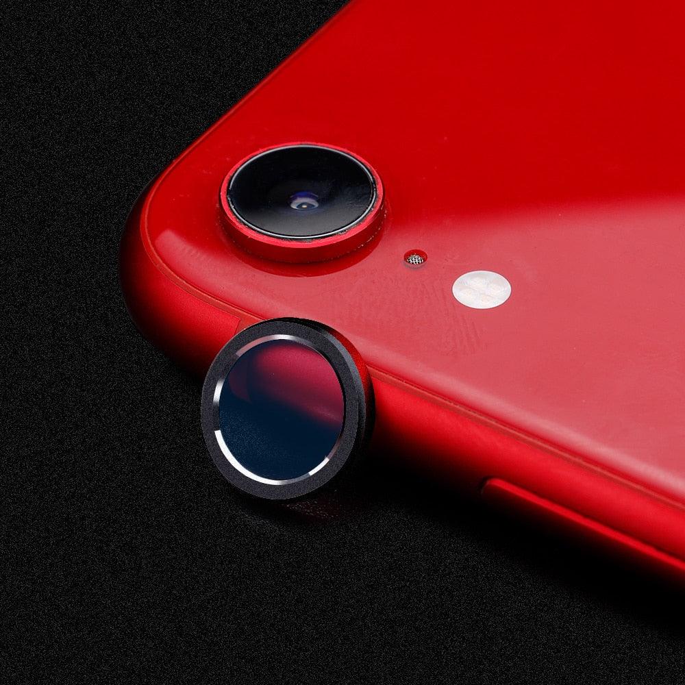 Camera Protection Ring with Metal Camera Protection Film For iPhone XR Metal Camera Protector Ring Circle Compatible with iPhone XR Aluminum Alloy Back Lens Protective Glass Cover by Stevvex