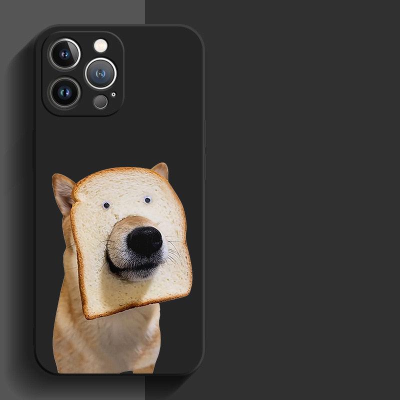 Cute and Funny Puppy Phone Case For iPhone 13 14 11 12 Pro Max XS XR 7 8 Plus Creative Shockproof Soft Silicone Phone Cover Flexible Silicone Dog Pattern Cute Phone Case by Stevvex