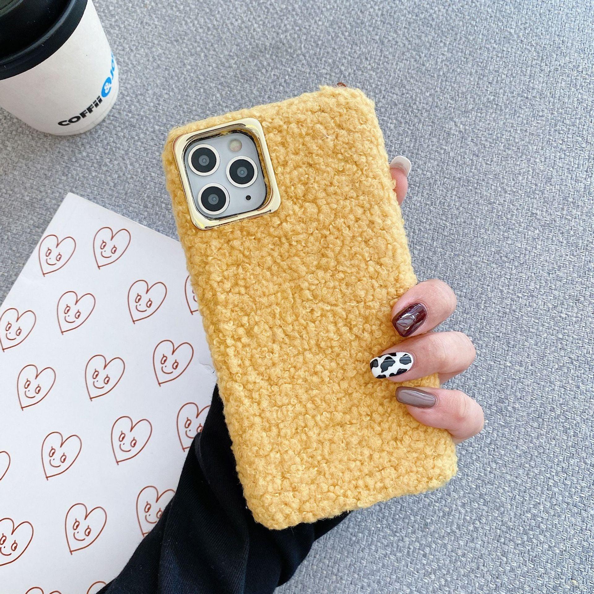 Fashion Lady Gift Case For Iphone Xs Max Xr X 11 Pro Max Se Furry Fluffy Warm Cover For Iphone 6 7 8 Plus Soft Phone Case Flexible Silicon Soft Fluffy Furry Shockproof Protective Phone Case For Iphone by Stevvex