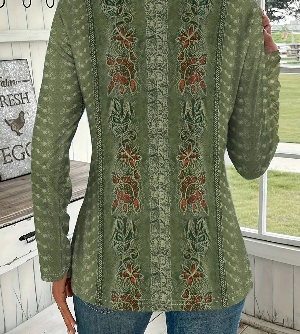 Elegant Casual Woman T-Shirt Fashion Loose T-Shirt Woman Temperament Long sleeve T-Shirt Holiday Weekend