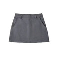 Mooyufon Women Fashion Solid Back Zipper A-Line Mini Skirt Vintage High Waist Female Chic Lady Skirts