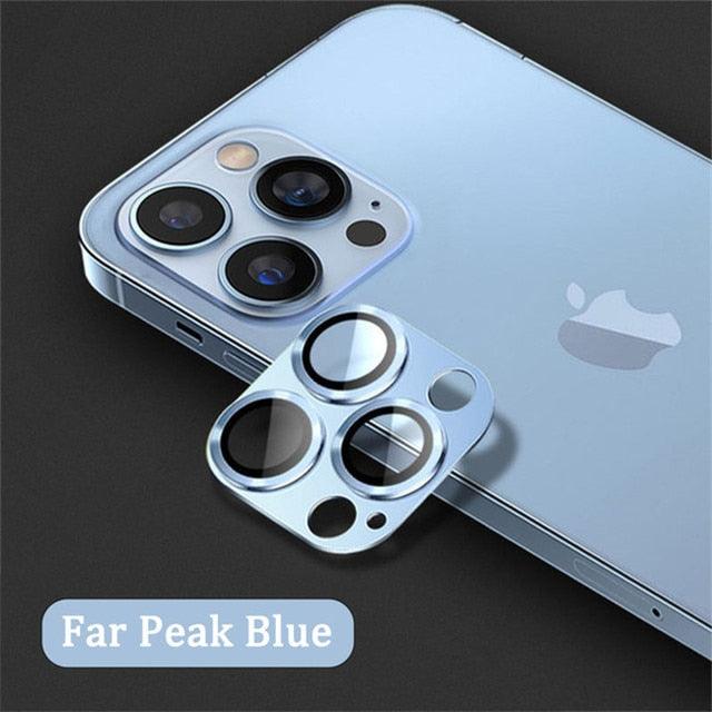 Camera Lens Metal Protector Glass For iPhone 14 Pro 13Pro 13 12 Pro Max Plus Full Cover Lens Protective Cap For iPhone 13 14Pro Tempered Glass Lens Film Metal Camera Screen Protection HD Clear Lens Protector by Stevvex