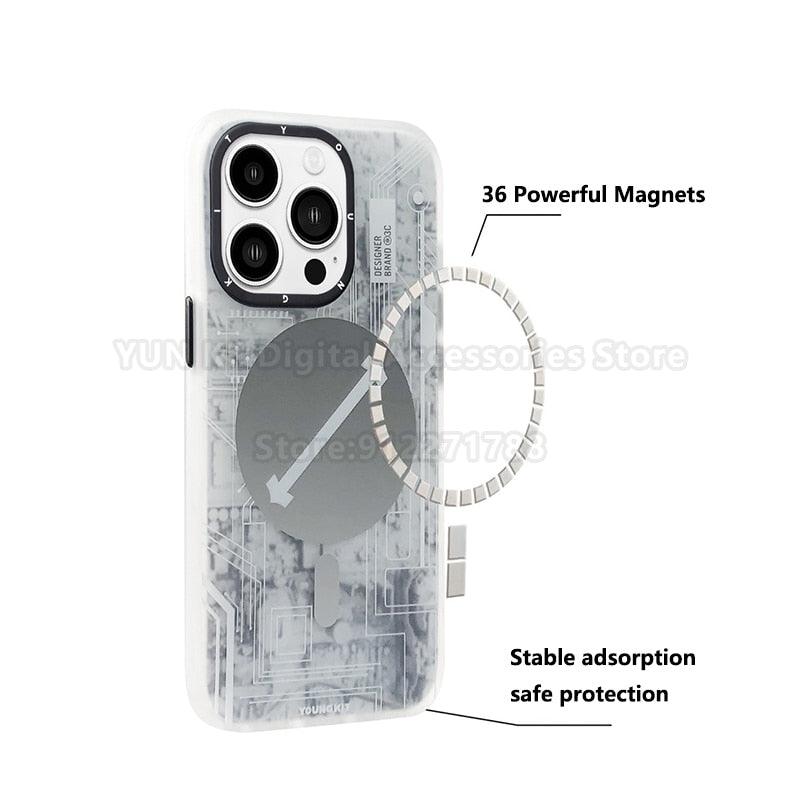 Cover Iphone 13 14 Pro Max Case Trend Magnetic Wireless Charging Cell Phone Iphone Anti-drop Case Smartphone Magnetic Case Designed For Iphone by Stevvex