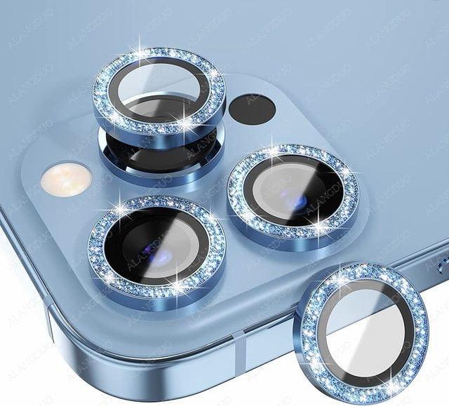 Bling Glitter 9h Hardness Drop-proof Metal Individual Ring Protector For Iphone 14 Pro Max Diamond Metal Camera Protector On For Iphone 14 Plus 14pro Max 14 Pro Camera Protector 3pcs/set Lens Glass by Stevvex