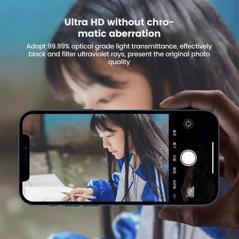 HD Camera Lens Protector 9H Hardness Anti-Scratch Camera Protector For iPhone 13 14 12 Pro Max Titanium Alloy Camera Protector for iPhone 12 13 Mini Camera Protector Lens Protection Glass Suit by Stevvex