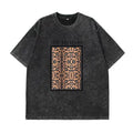 2025 new casual versatile 100% heavyweight cotton short-sleeved t-shirt female washed black do old retro American ins loose top