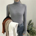 Women Turtleneck Sweater Knitted Soft Pullovers cashmere Jumpers Basic Solid Soft Sweaters Women Autumn Winter Casual Tops