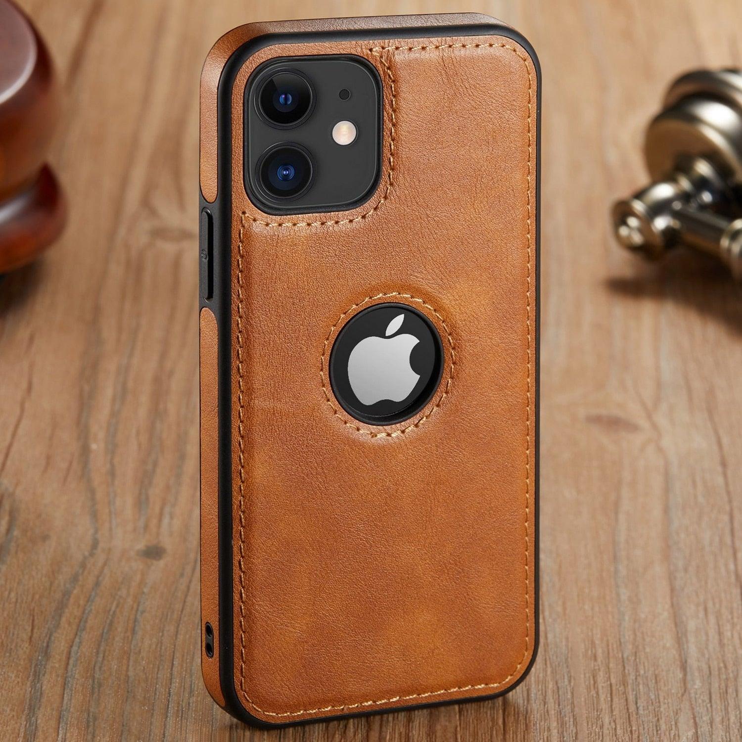 Luxury PU Leather Phone Case For iPhone 14 pro max 13 Pro max 11 12 Pro Max XR XS Max X 7 Plus case leather Slim Back Cover Compatible with iPhone 13 Pro Case Slim Leather Classic Luxury Elegant Phone Cover by Stevvex