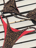 High Cut Micro Bikini Women Leopard Bandage Push Up Swimsuit Sexy Bathing Suit Padded Thong Swimwear Biquini Trajes De Baño 2026