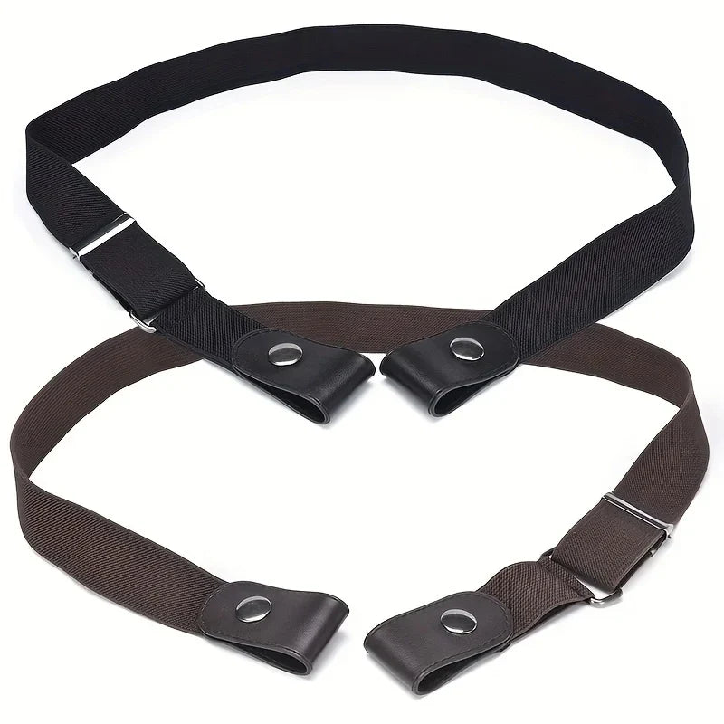 1pc No Buckle Elastic Waist Belt, Stretch Adjustable Belt for Jeans Dresses, Invisible Comfort Belt for Women Men, Belts