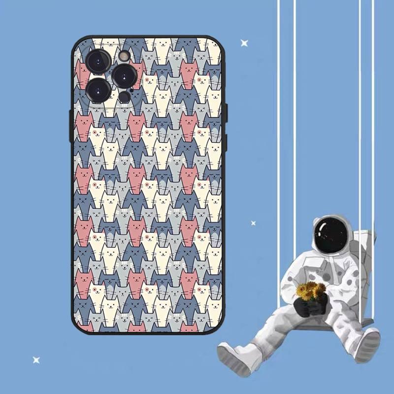 Cat Cute Art Phone Case For Iphone 8 7 6 6s Plus X Se 2020 Xr Xs 14 11 12 13 Mini Pro Max Mobile Case Transparent Soft Protective Clear Case Compatible For Iphone by Stevvex