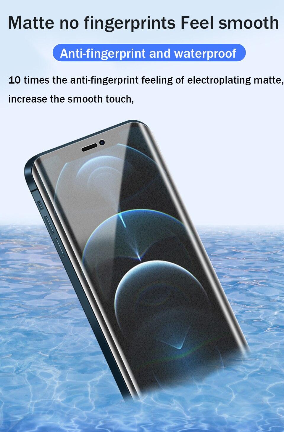 4pcs Matte Film For Iphone 11 12 13 Pro Max Mini Frosted Screen Protectors For Iphone X Xr Xs Max 6 6s 7 8 Plus Se Anti Glare Matte Finish Anti-fingerprint Film