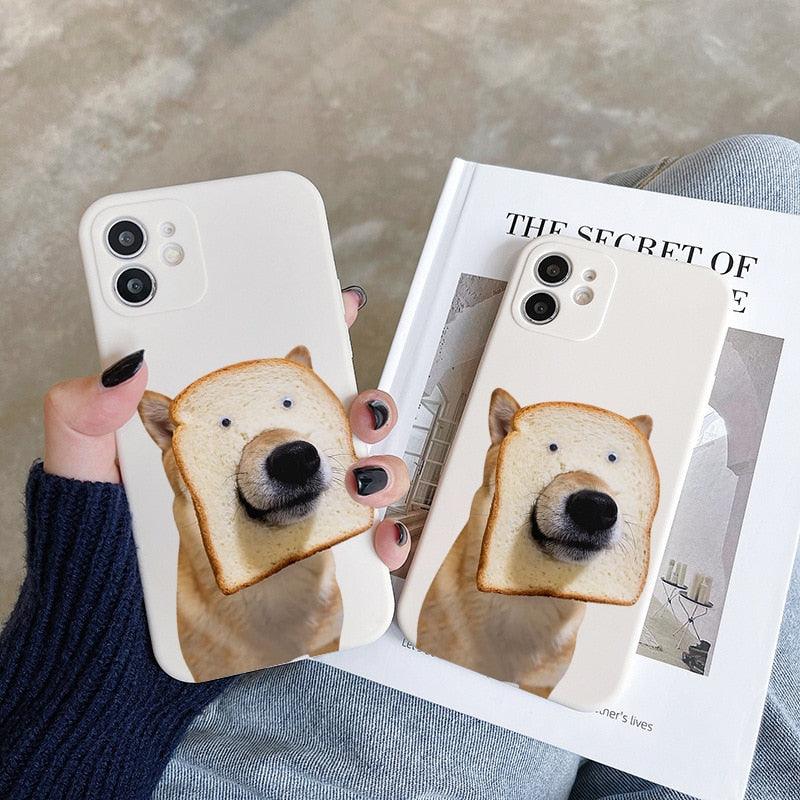 Cute and Funny Puppy Phone Case For iPhone 13 14 11 12 Pro Max XS XR 7 8 Plus Creative Shockproof Soft Silicone Phone Cover Flexible Silicone Dog Pattern Cute Phone Case by Stevvex