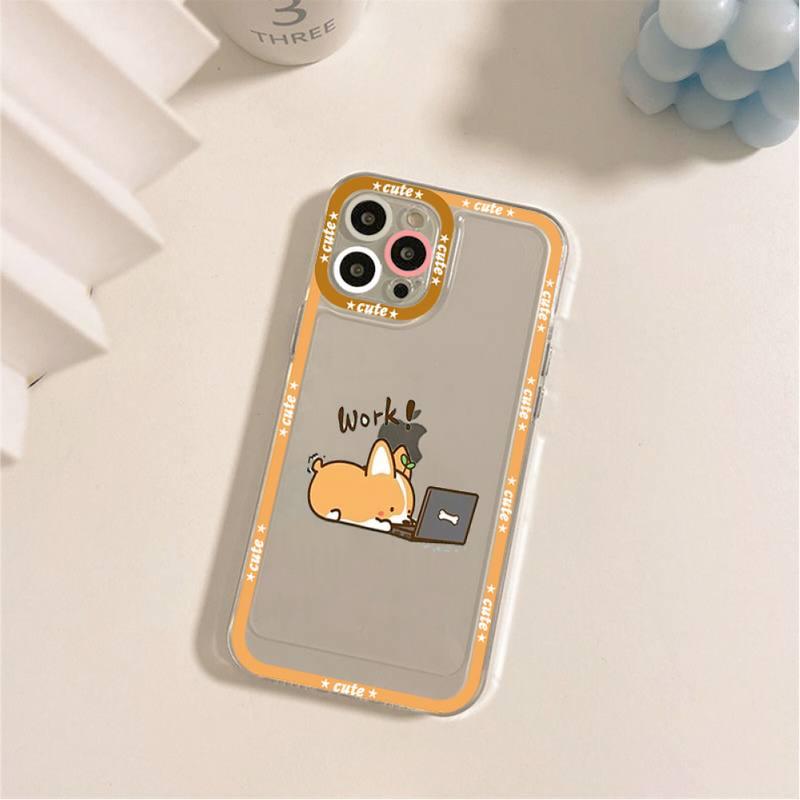 Cute Puppy Phone Case For Iphone 11 12 13 Mini Pro Max 14 Pro Max Case Shell Butt Squishy Fidget Toys Phone Case For Iphone by Stevvex